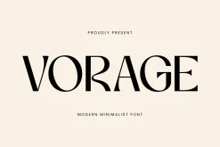 Vorage | Modern Minimalist Typeface