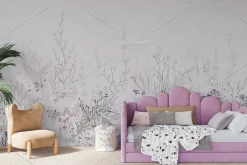 Wallpaper mockup Girl's room mockup