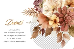 Warm Autumn Watercolor Clipart