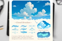 Warm Ghibli Style Procreate Brushes