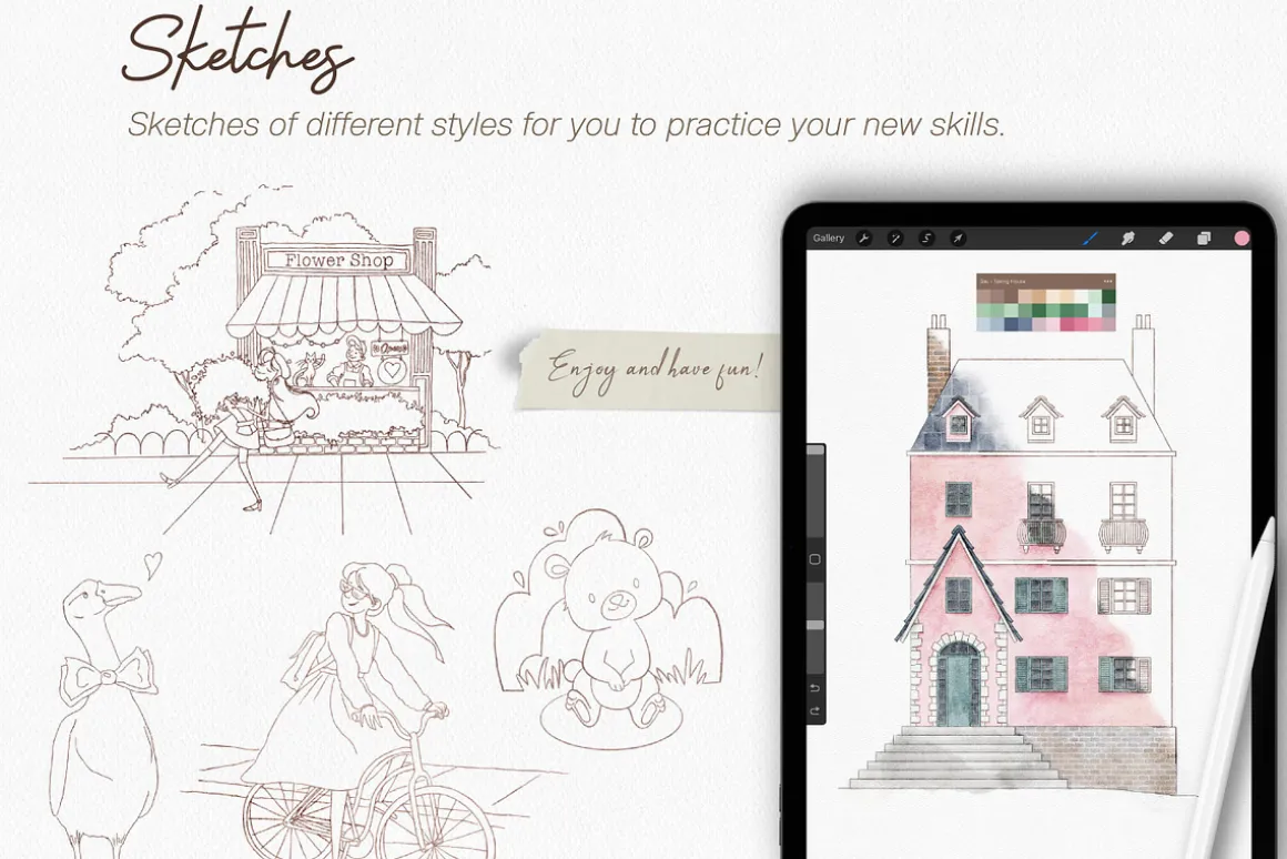 Watercolor Brushes for Procreate