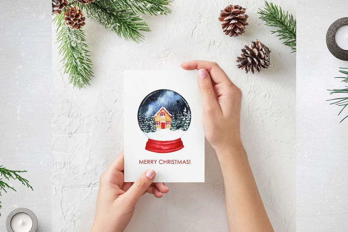Watercolor Cosmic Christmas