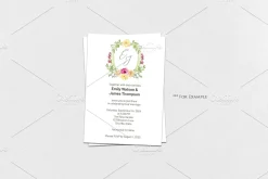 Watercolor Crests & Flowers & Frames