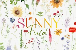 Watercolor Flower - SUNNY Field