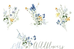 Watercolor Flowers - SKY Wildflowers