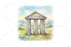 Watercolor Scrum Pillars