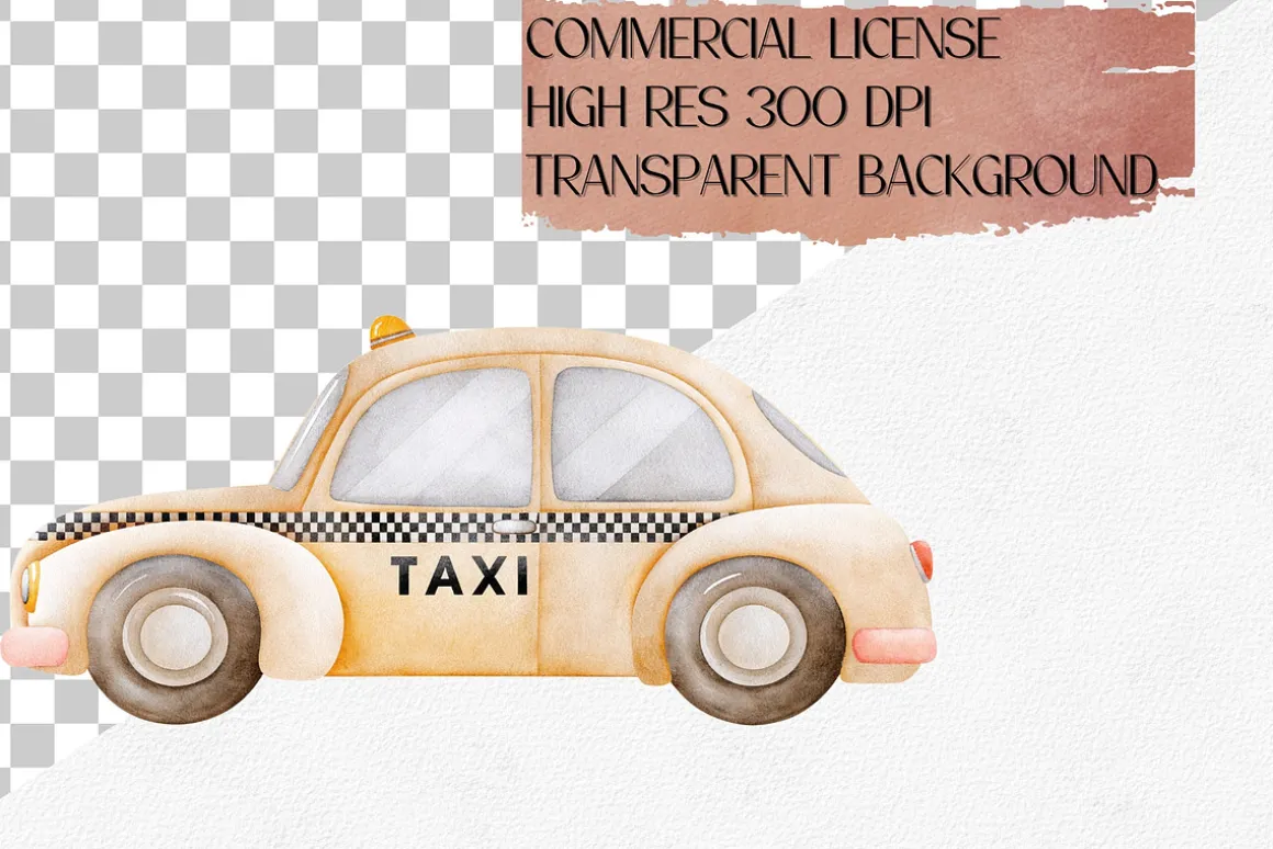 Watercolor Transportation Clipart