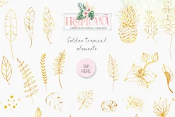 Watercolor tropical collection
