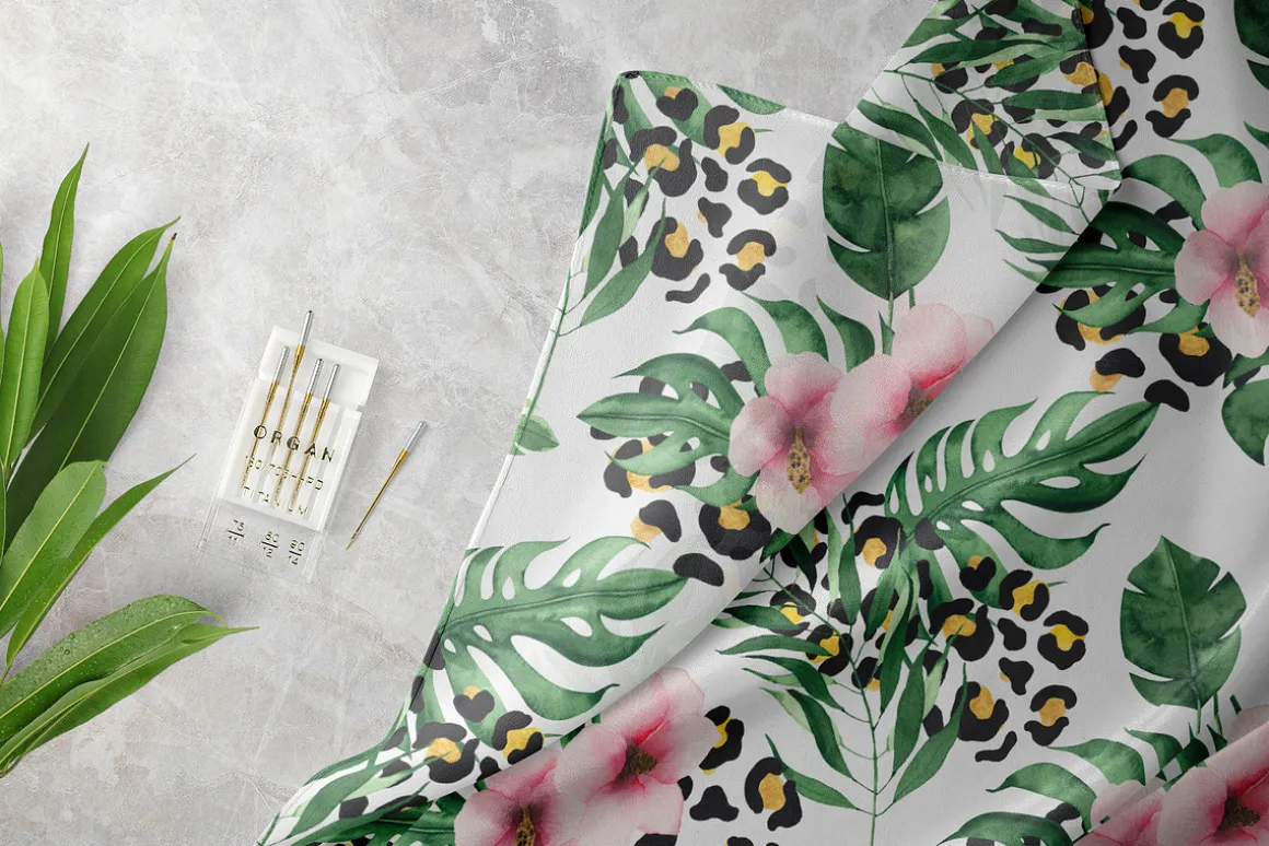 Watercolor tropical collection
