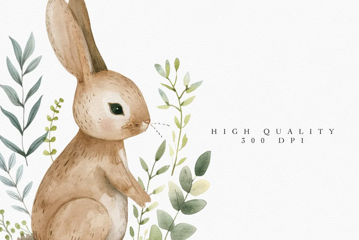 Watercolor Woodland Animals Nursery