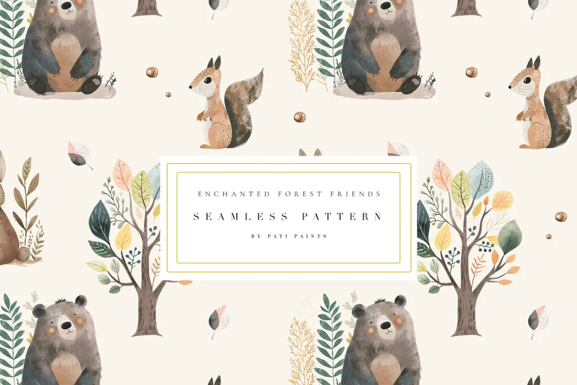 Watercolor Woodland Animals Nursery