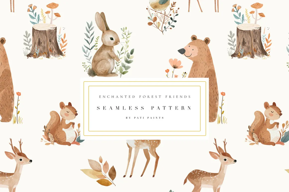 Watercolor Woodland Animals Nursery