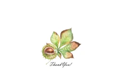 Watercolor autumn chestnuts clipart