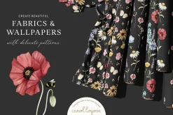 Watercolor Botanical Wildflowers Set