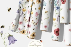 Watercolor Botanical Wildflowers Set