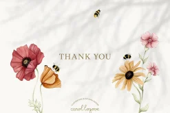 Watercolor Botanical Wildflowers Set
