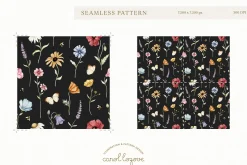 Watercolor Botanical Wildflowers Set