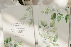 Watercolor Bougainvillea &Hydreangea