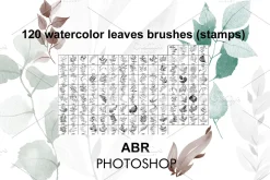120 Watercolor brushes for photoshop
