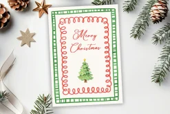 Watercolor Christmas Frames Clipart