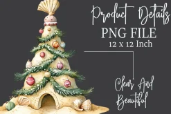 Watercolor Christmas in July Clipart