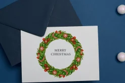 Watercolor Christmas Wreaths Clipart