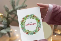 Watercolor Christmas Wreaths Clipart