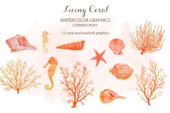 Watercolor Clipart Living Coral