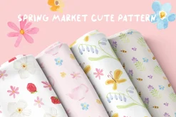 Watercolor Clipart - SPRING MARKET