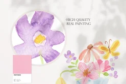 Watercolor Clipart - SPRING MARKET