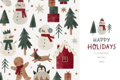 Watercolor Cozy Christmas BUNDLE