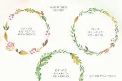 Watercolor fall clipart