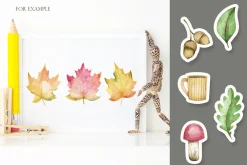 Watercolor fall clipart