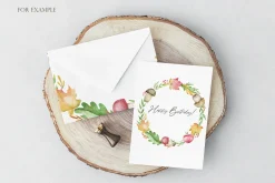 Watercolor fall clipart