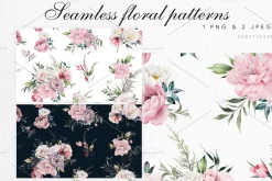 Watercolor Floral Bundle