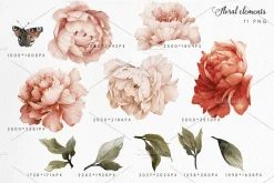 Watercolor Floral Bundle