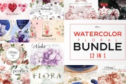 Watercolor Floral Bundle