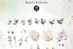 Watercolor Floral Bundle
