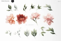 Watercolor Floral Bundle