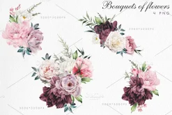 Watercolor Floral Bundle