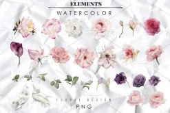 Watercolor Floral Bundle