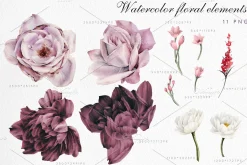 Watercolor Floral Bundle