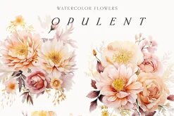 Watercolor Floral Bundle (45 in 1)