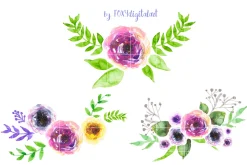 watercolor floral clipart