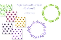 watercolor floral clipart