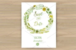 Watercolor floral elements
