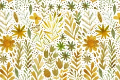 Watercolor floral elements