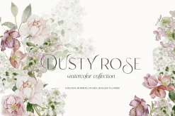 Watercolor Florals Graphics bundle
