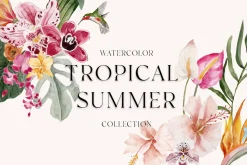 Watercolor Florals Graphics bundle