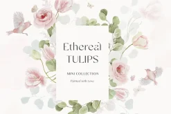 Watercolor Florals Graphics bundle